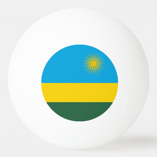 Balle De Ping Pong Drapeau du Rwanda (Devant)
