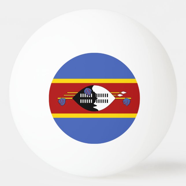 Balle De Ping Pong Drapeau Eswatini (Devant)