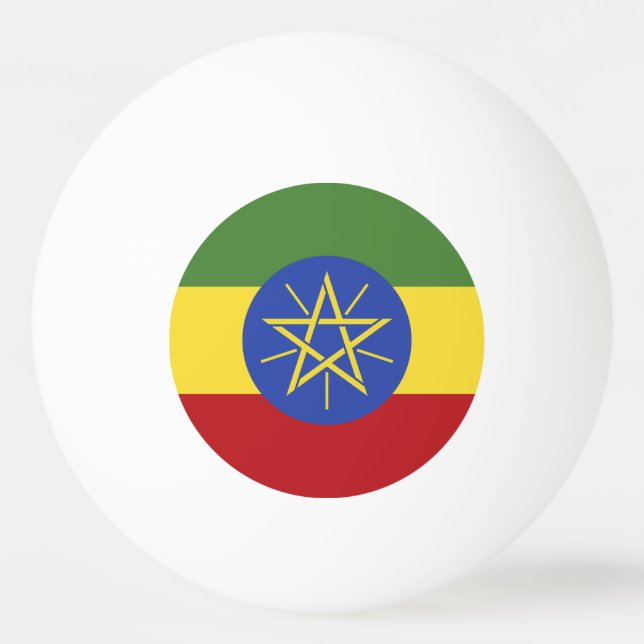Balle De Ping Pong Drapeau éthiopien (Devant)