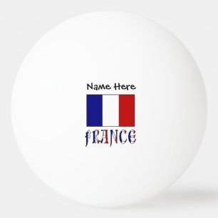 Balle De Ping Pong Drapeau français avec votre nom