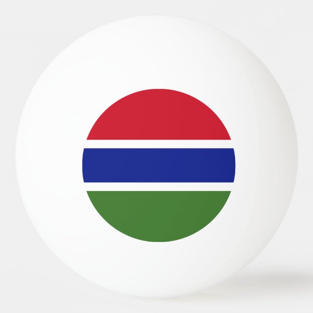 Balle De Ping Pong Drapeau Gambie (Devant)