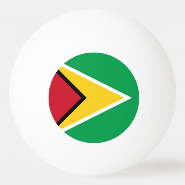 Balle De Ping Pong Drapeau Guyana (Devant)