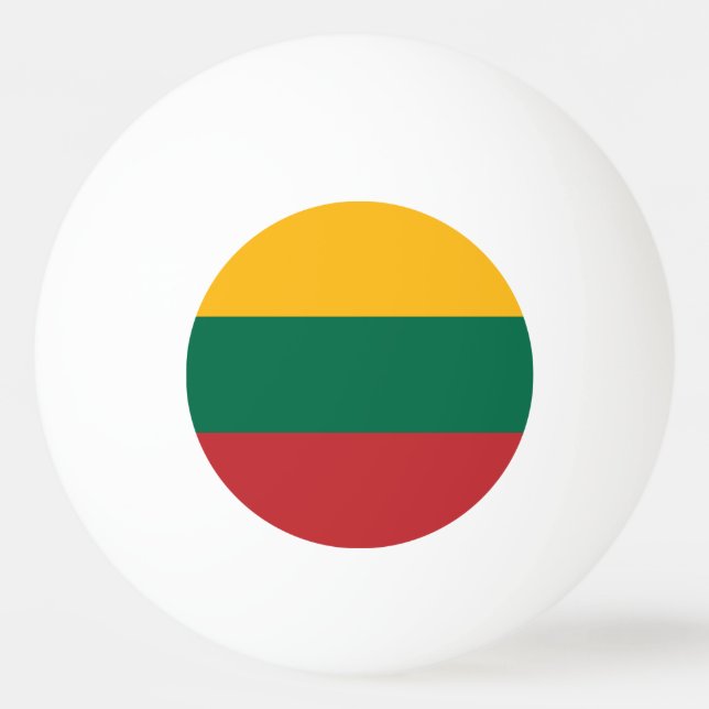 Balle De Ping Pong Drapeau Lituanie (Devant)