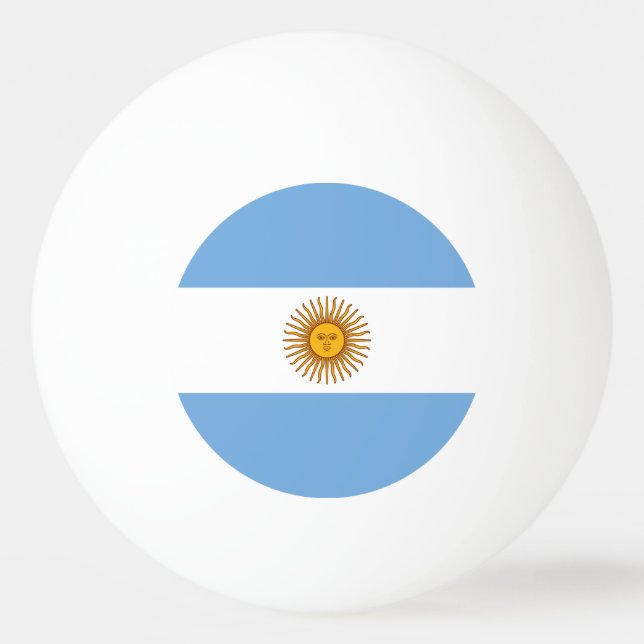 Balle De Ping Pong Drapeau patriotique argentin (Devant)