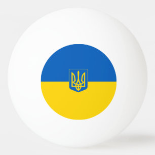 Balle De Ping Pong Drapeau ukrainien Armoiries