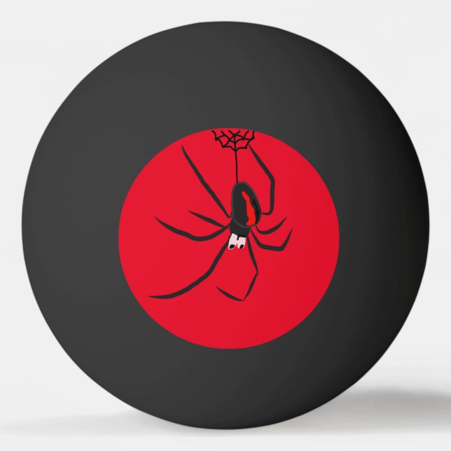 Balle De Ping Pong Drôle Araignée Rouge Araignée (Devant)