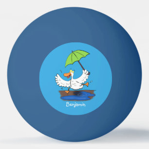 Balle De Ping Pong Drôle canard avec parapluie dessin animé
