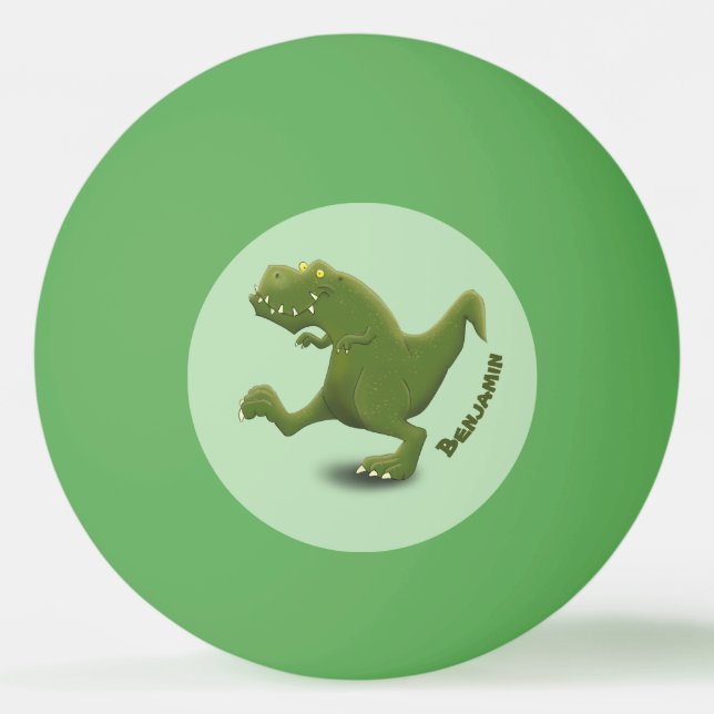Balle De Ping Pong Drôle T rex dinosaure dessin animé humour (Devant)