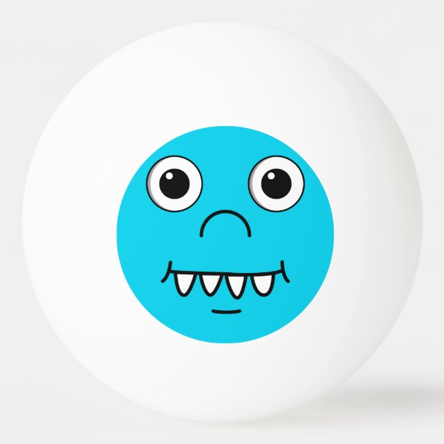 Balle De Ping Pong Drôle visage de dessin animé (Devant)