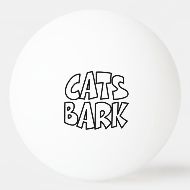 Balle De Ping Pong Écorce de chats (Devant)
