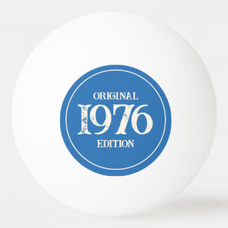 Balle De Ping Pong Édition originale de 1976 sur fond bleu océan
