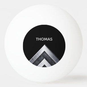 Balle De Ping Pong Élégant Motif métallique Monogrammé