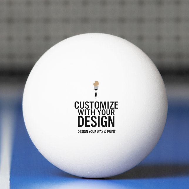 Balle De Ping Pong Élément personnalisé à l'image de l'entreprise (Créateur téléchargé)
