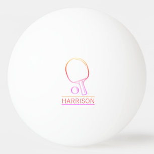Balle De Ping Pong Emblème Rainbow Ping Pong Blanc personnalisé