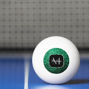 Balle De Ping Pong Emerald Green fausse parties scintillant scintille