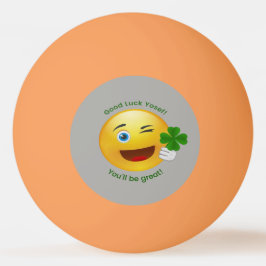 Balle De Ping Pong Emoji de bonne chance