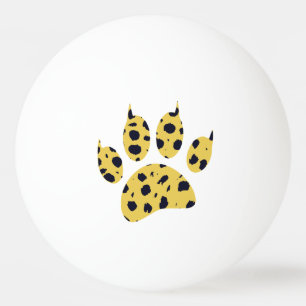 Balle De Ping Pong Empreinte de patte Cheetah