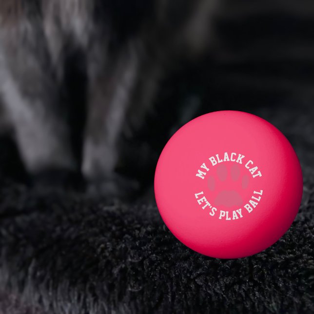 Balle De Ping Pong Empreinte de patte de chat Jouons Nom de l'animal  (Let's Play Pet Ping Pong Ball)