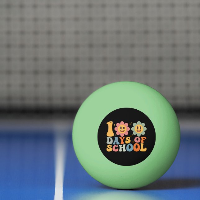 Balle De Ping Pong Enseignant Enfants Retro Super 100 Jours 0f École (Filet)