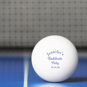 Balle De Ping Pong Enterrement de vie de jeune fille Rétro Moderne Bl