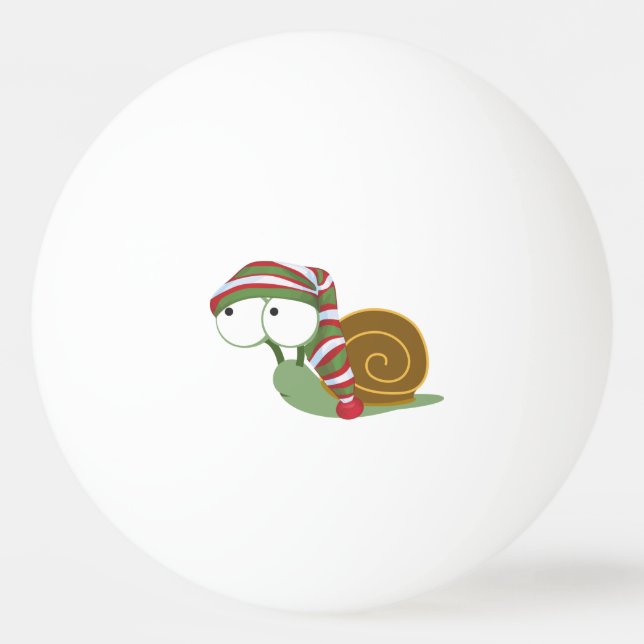 Balle De Ping Pong Escargot en hiver casquette (Devant)