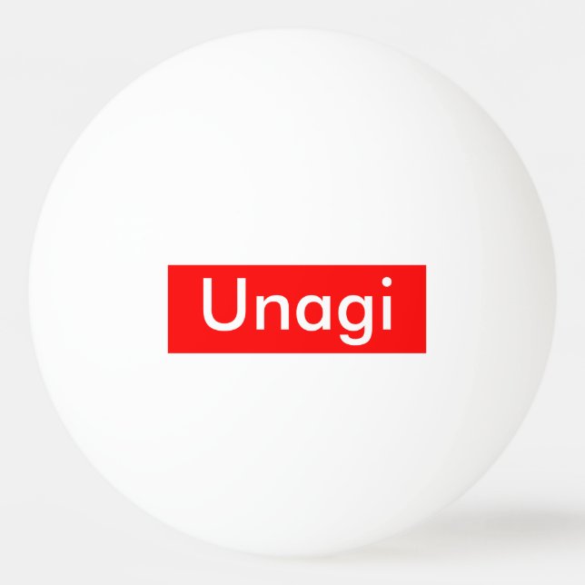 Balle De Ping Pong Étiquette Unagi (Devant)
