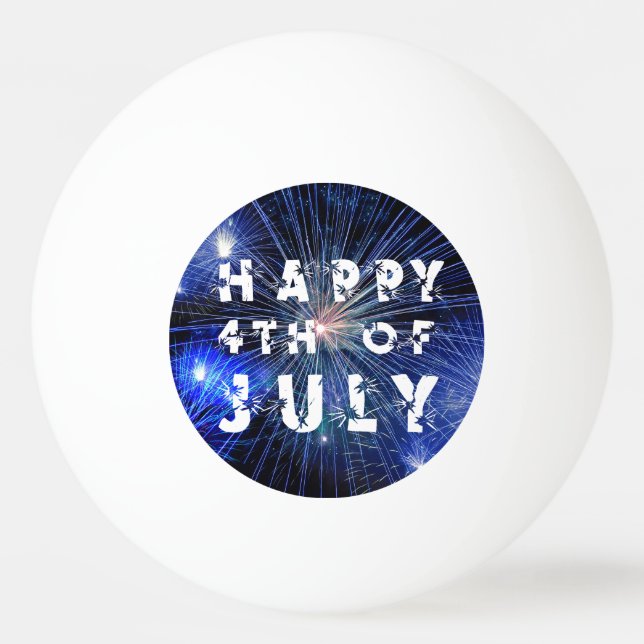 Balle De Ping Pong Feu d'artifice 4 juillet à Blue Hue Party (Devant)