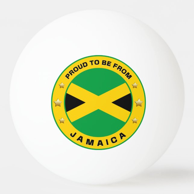 Balle De Ping Pong Fier D'Être De Jamaïque (Devant)