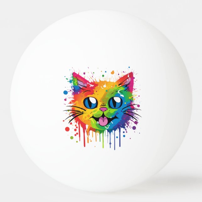 Balle De Ping Pong Fierté de chat Splat (Devant)