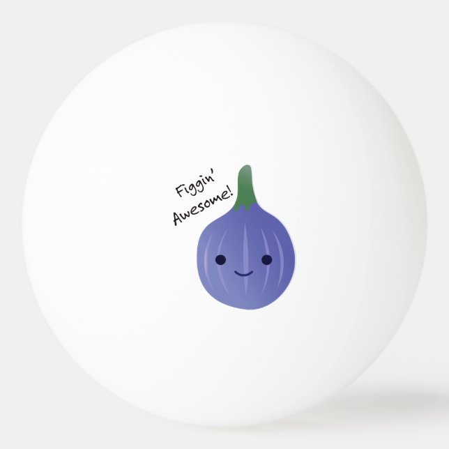 Balle De Ping Pong figue Awesome Fig Pun (Devant)
