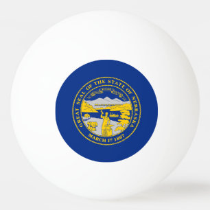 Balle De Ping Pong Flag du Nebraska