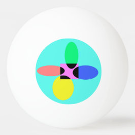 Balle De Ping Pong Fleur futuriste