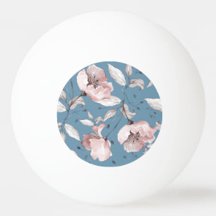 Balle De Ping Pong Fleurs de printemps, feuille, design transparent
