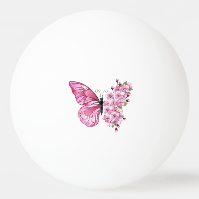 Balle De Ping Pong Flower Butterfly (Devant)