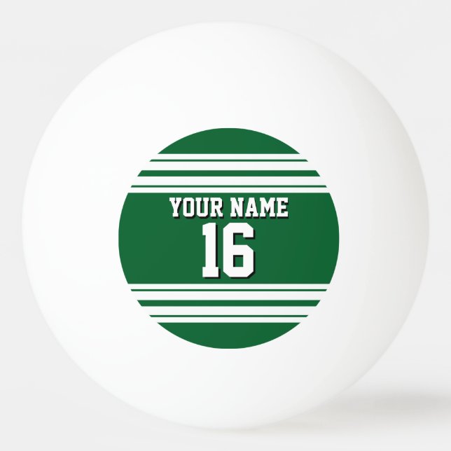 Balle De Ping Pong Forest Green White Team (Devant)