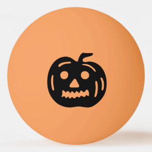 Balle De Ping Pong Forme de Citrouille Jack-O-Lanterne noir d'Hallowe