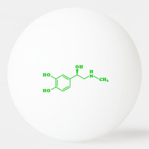 Balle De Ping Pong Formule chimique moléculaire d'adrénaline