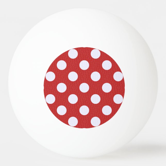 Balle De Ping Pong Fractales blanches Pois Fractales rouges Arrière - (Dos)