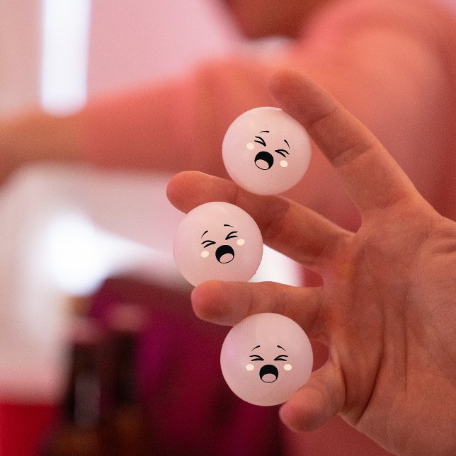 Balle De Ping Pong Fun Yawning Cutie Face Ping Pong Ball (Créateur téléchargé)