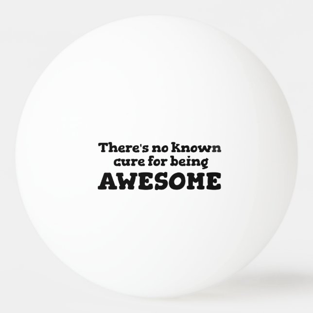 Balle De Ping Pong Funny Simple noir blanc Humour sarcastique (Devant)
