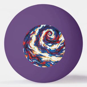 Balle De Ping Pong Galaxie spirale violette