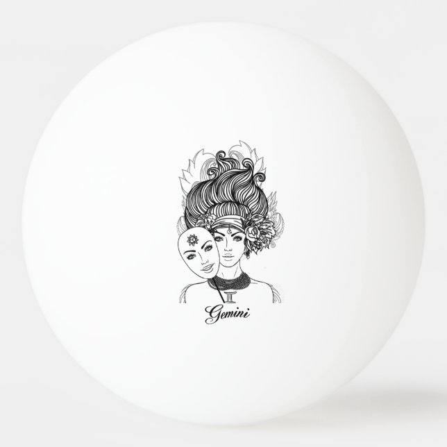 Balle De Ping Pong Gemini Masqué Lady Zodiac (Devant)