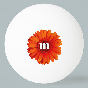Balle De Ping Pong Gerbera Daisy Monogramme initial
