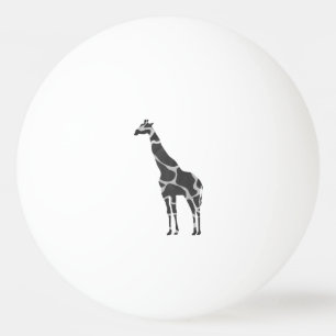 Balle De Ping Pong Giraffe Silhoutte noir et gris