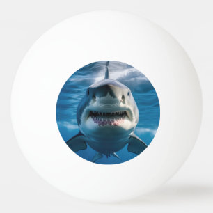 Balle De Ping Pong Grand requin blanc