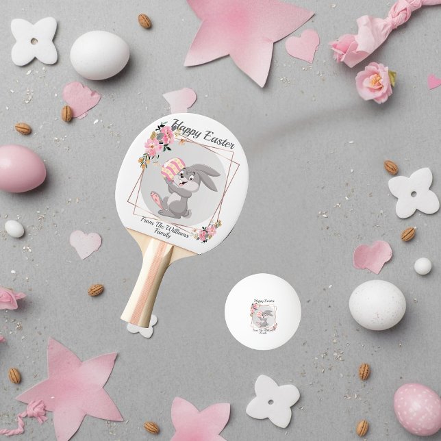 Balle De Ping Pong Gray Easter Bunny Personalized Ping Pong Ball (Créateur téléchargé)