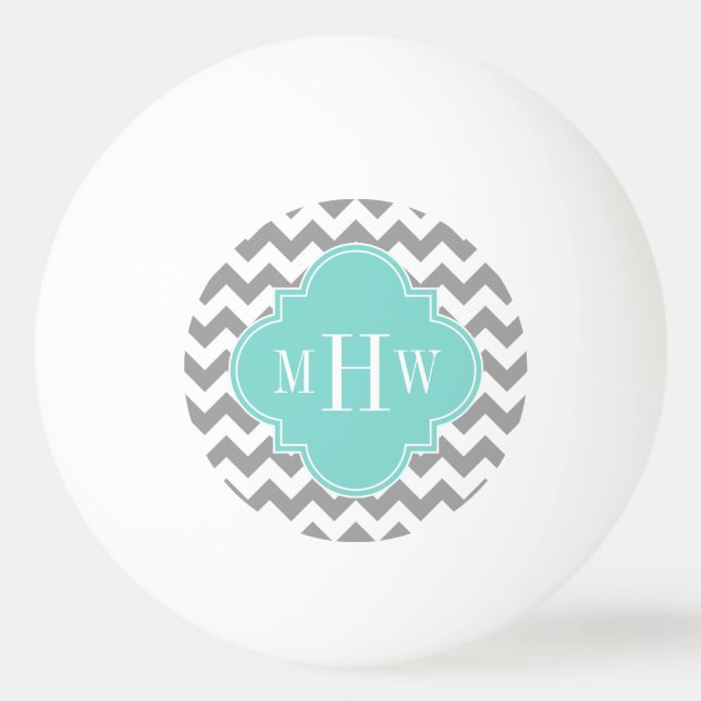 Balle De Ping Pong Gray Wht Chevron (Devant)