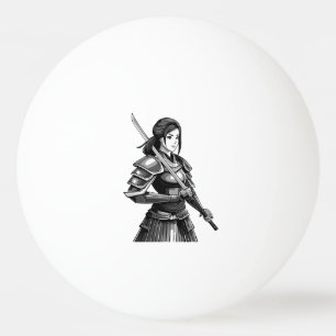 Balle De Ping Pong guerrière samouraï japonaise - femme