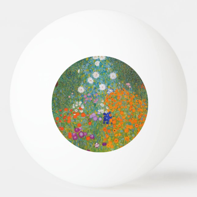 Balle De Ping Pong Gustav Klimt - Jardin des fleurs (Devant)