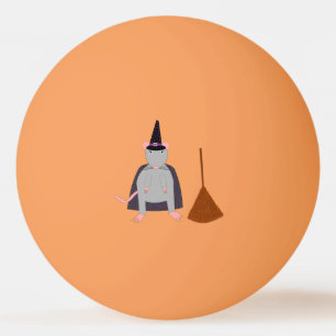 Balle De Ping Pong Halloween sorcière rat et chambre